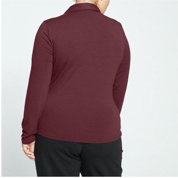 Universal Standard Women's Aalto Liquid Jersey Polo Top Size 4XS (00-0) - Picture 4 of 7